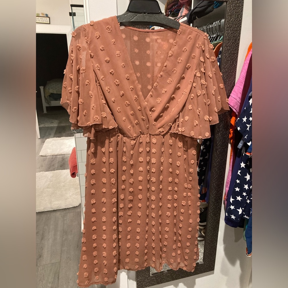 Shein size 18w dusty rose dress